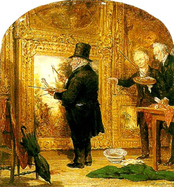 William Parrott turner on varnishing day at the royal Norge oil painting art